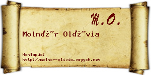 Molnár Olívia névjegykártya