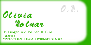olivia molnar business card