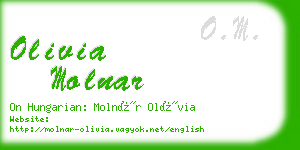 olivia molnar business card